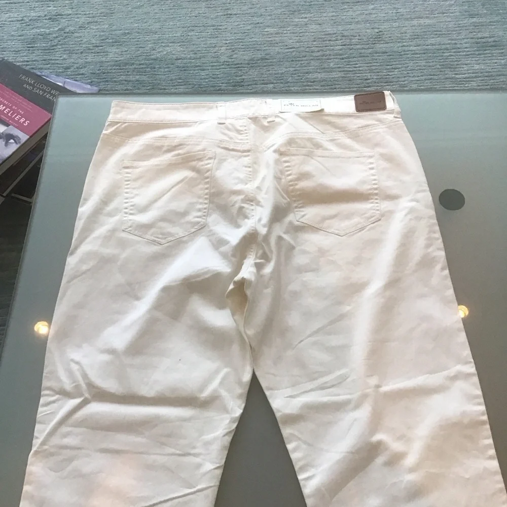 NEW‎ Peter Millar White Five Pocket Stretch Cotton Chino Pants Slacks 38 x 34